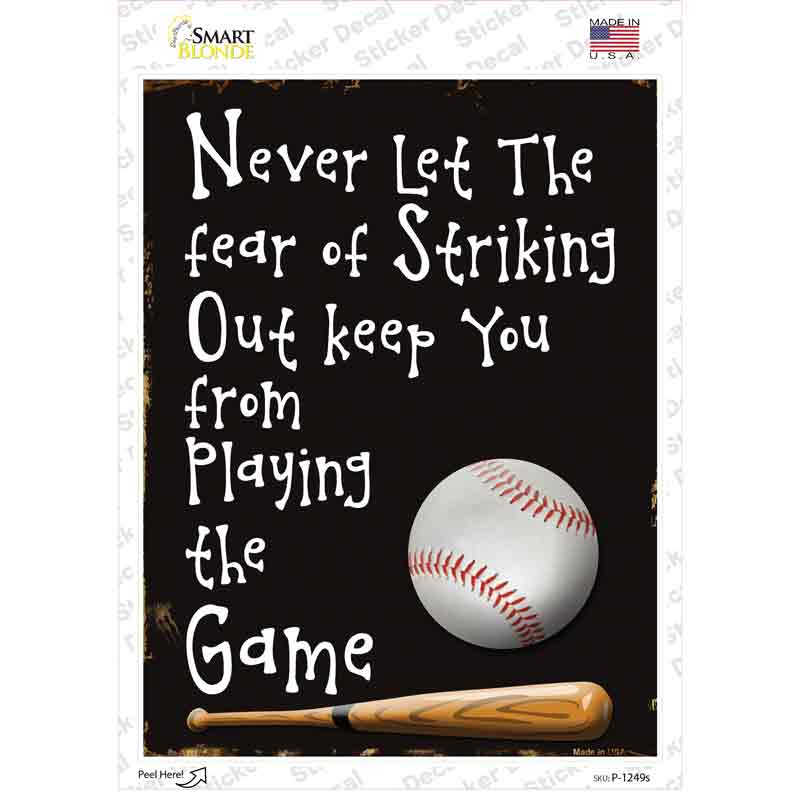 Never Let The Fear Novelty Rectangle Sticker Decal