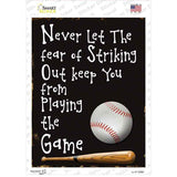 Never Let The Fear Novelty Rectangle Sticker Decal