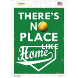 No Place Like Home Softball Novelty Rectangle Sticker Decal