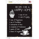 Recipe For Happy Home Novelty Rectangle Sticker Decal