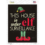 Under Elf Surveillance Novelty Rectangle Sticker Decal