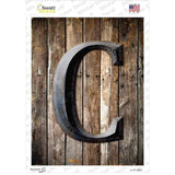 Letter C Novelty Rectangle Sticker Decal