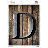 Letter D Novelty Rectangle Sticker Decal