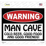 Man Cave Cold Beer Good Friends Novelty Rectangle Sticker Decal