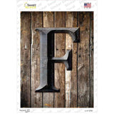 Letter F Novelty Rectangle Sticker Decal