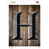 Letter H Novelty Rectangle Sticker Decal