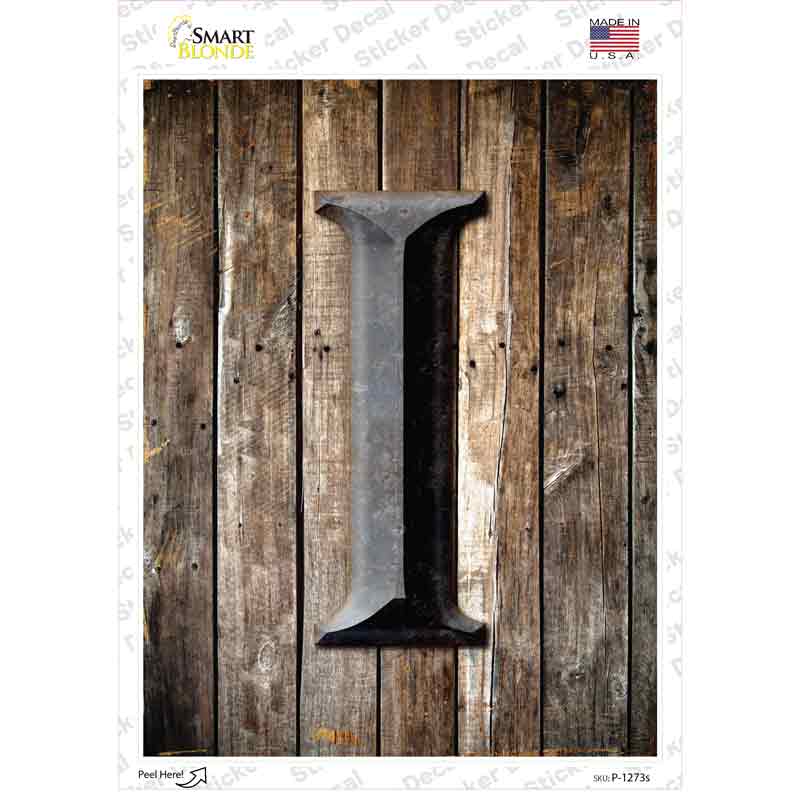 Letter I Novelty Rectangle Sticker Decal