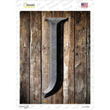 Letter J Novelty Rectangle Sticker Decal