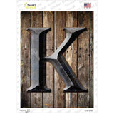 Letter K Novelty Rectangle Sticker Decal