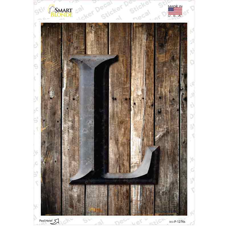Letter L Novelty Rectangle Sticker Decal