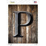 Letter P Novelty Rectangle Sticker Decal