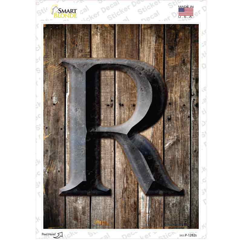 Letter R Novelty Rectangle Sticker Decal