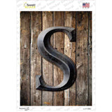 Letter S Novelty Rectangle Sticker Decal