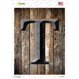 Letter T Novelty Rectangle Sticker Decal