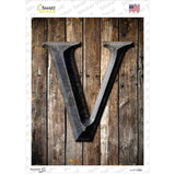 Letter V Novelty Rectangle Sticker Decal