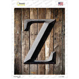 Letter Z Novelty Rectangle Sticker Decal