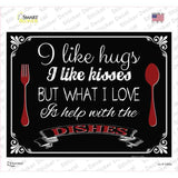 I Like Hugs Kisses Novelty Rectangle Sticker Decal