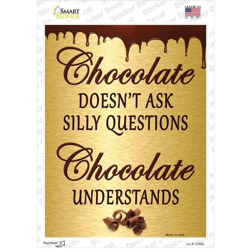 Chocolate Novelty Rectangle Sticker Decal