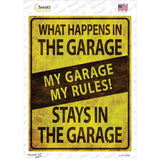My Garage My Rules Novelty Rectangle Sticker Decal