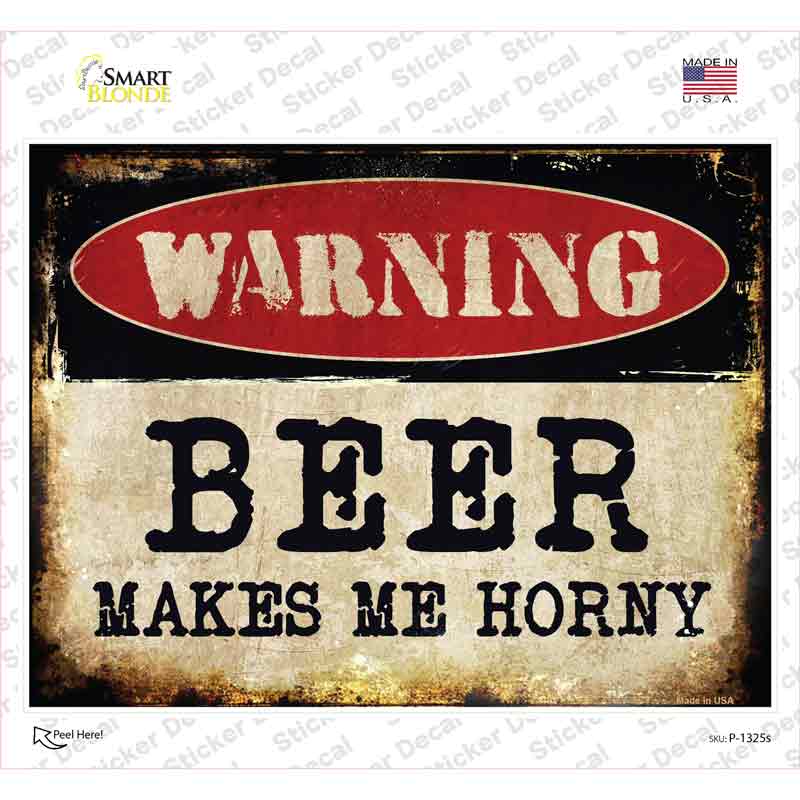 Beer Novelty Rectangle Sticker Decal