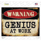 Genius At Work Novelty Rectangle Sticker Decal