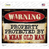 A Mean Old Man Novelty Rectangle Sticker Decal