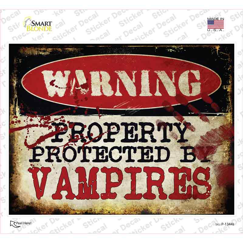 Vampires Novelty Rectangle Sticker Decal
