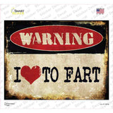 I Love To Fart Novelty Rectangle Sticker Decal
