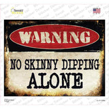 No Skinny Dipping Novelty Rectangle Sticker Decal