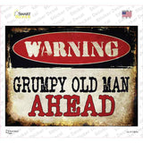 Grumpy Old Man Novelty Rectangle Sticker Decal