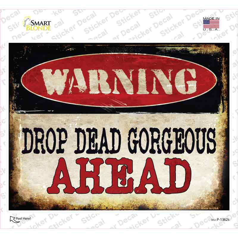 Drop Dead Gorgeous Novelty Rectangle Sticker Decal