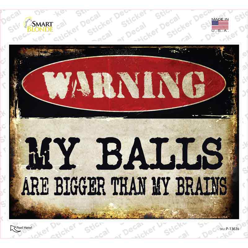 My Balls Novelty Rectangle Sticker Decal