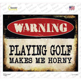 Playing Golf Novelty Rectangle Sticker Decal