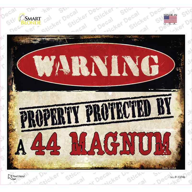 44 Magnum Novelty Rectangle Sticker Decal