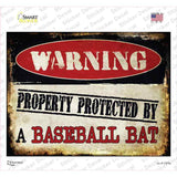 Baseball Bat Novelty Rectangle Sticker Decal