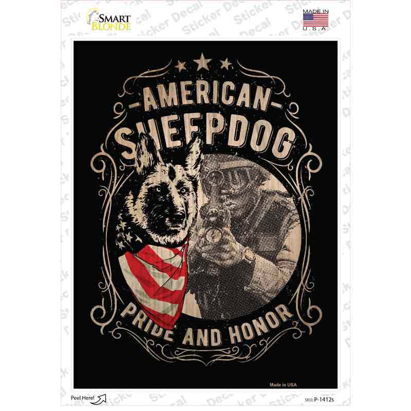 American Sheepdog Novelty Rectangle Sticker Decal