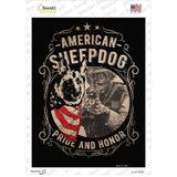 American Sheepdog Novelty Rectangle Sticker Decal