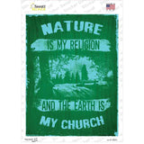 Nature Is My Church Novelty Rectangle Sticker Decal