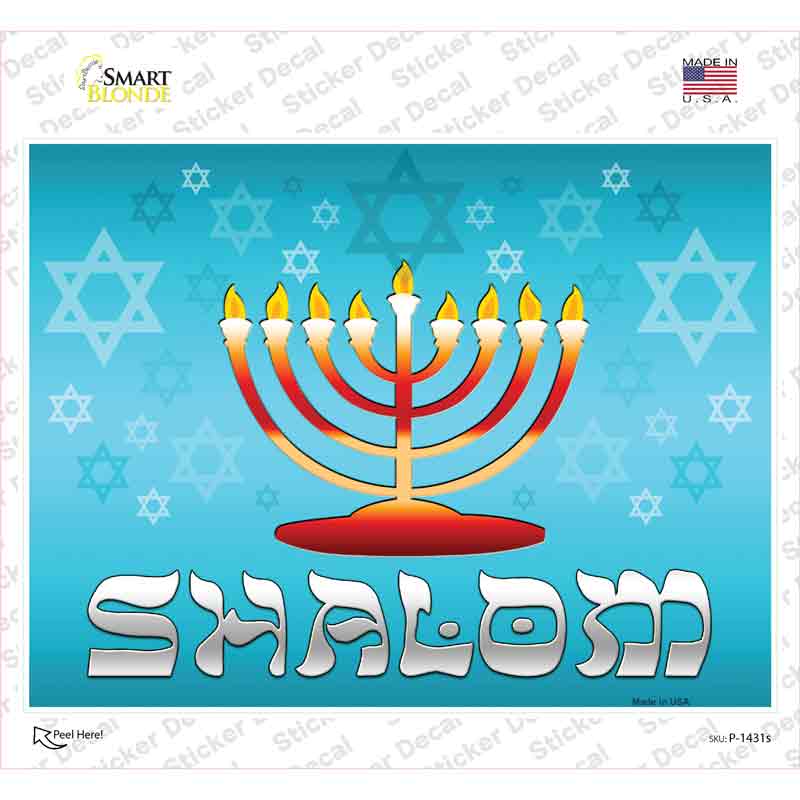 Shalom Novelty Rectangle Sticker Decal