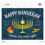Happy Hanukkah Menorah Novelty Rectangle Sticker Decal