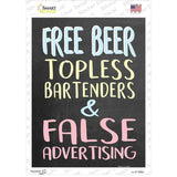 Free Beer Novelty Rectangle Sticker Decal