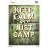 Keep Calm And Camp Novelty Rectangle Sticker Decal