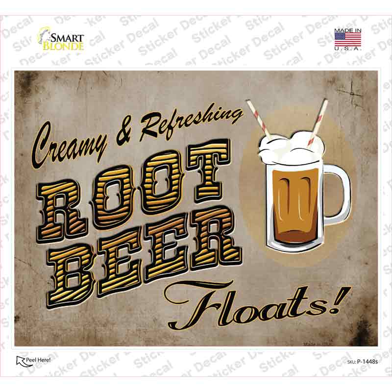 Root Beer Novelty Rectangle Sticker Decal