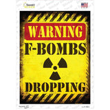 F Bombs Dropping Novelty Rectangle Sticker Decal