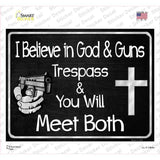 God And Guns Novelty Rectangle Sticker Decal