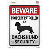 Dachshund Security Novelty Rectangle Sticker Decal