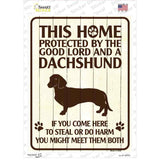 Dachshund Protected Novelty Rectangle Sticker Decal