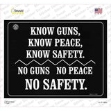 Know Guns, Know People, Know Safety Novelty Rectangle Sticker Decal