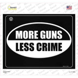 More Gun Less Crime Novelty Rectangle Sticker Decal