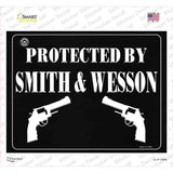 Protected by Smith and Wesson Novelty Rectangle Sticker Decal